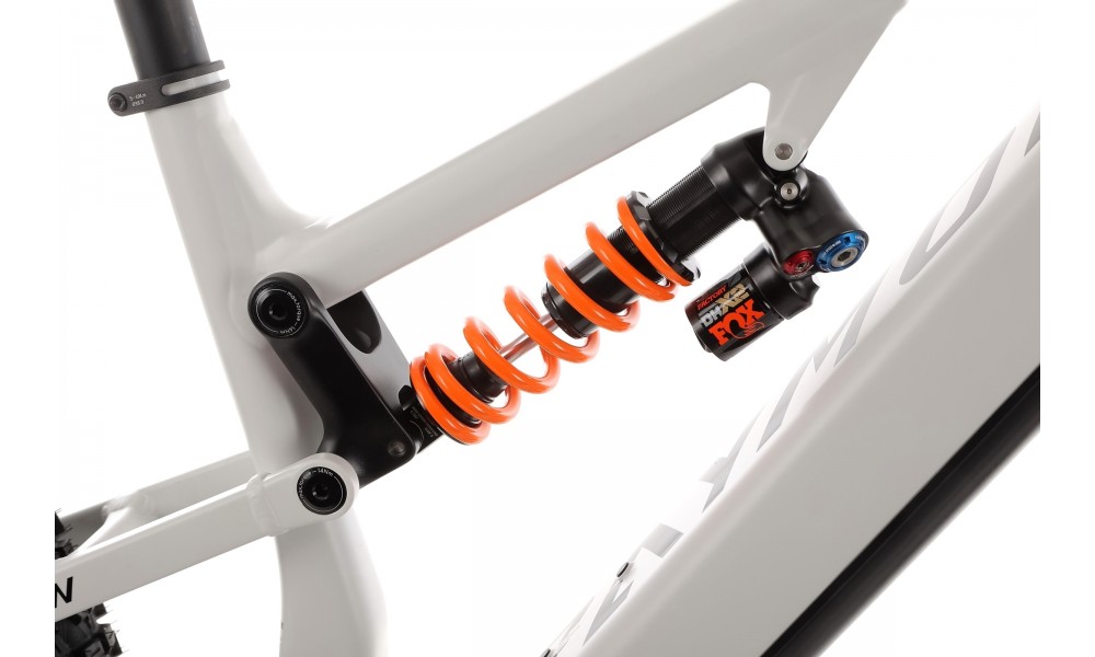 Rower górski elektryczny R-Raymon Trailray 180 Ultra - biało-pomarańczowy