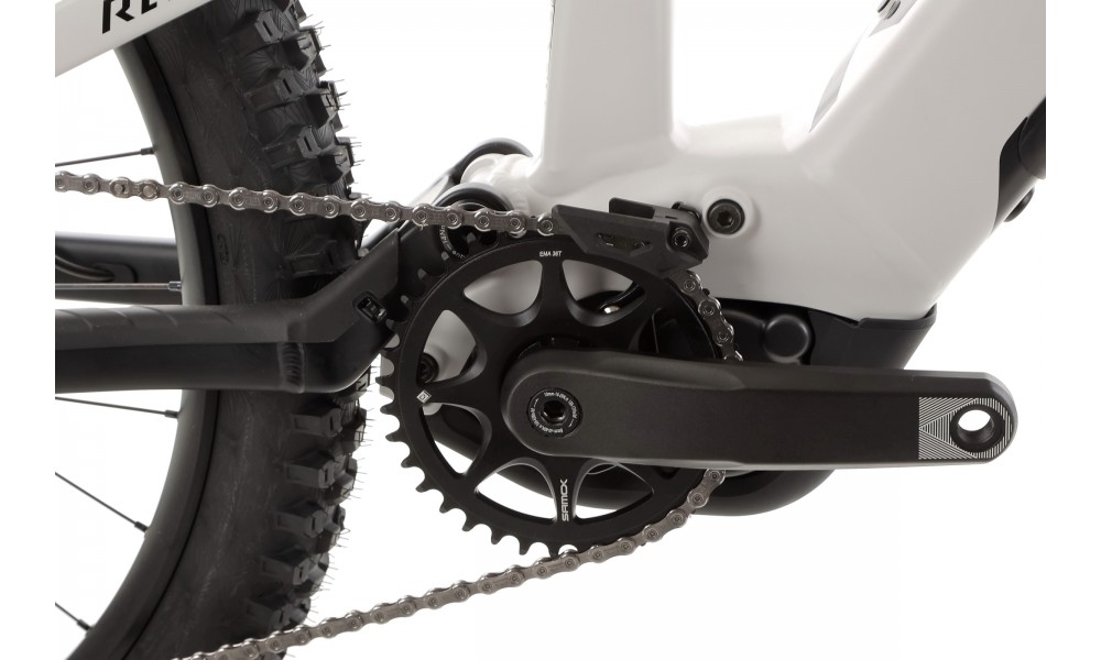 Rower górski elektryczny R-Raymon Trailray 180 Ultra - biało-pomarańczowy