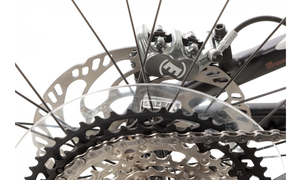 Rower górski elektryczny R-Raymon Trailray 180 Ultra - biało-pomarańczowy