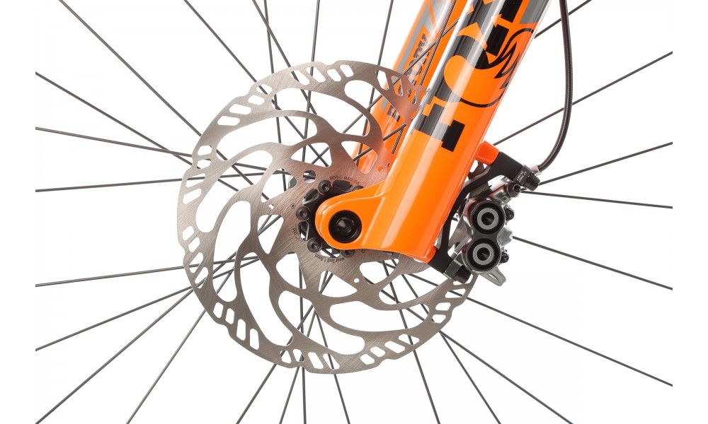 Rower górski elektryczny R-Raymon Trailray 180 Ultra - biało-pomarańczowy