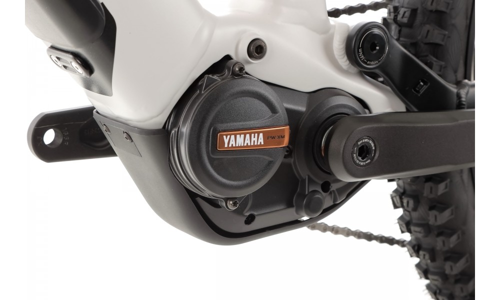 Rower górski elektryczny R-Raymon Trailray 180 Ultra - biało-pomarańczowy