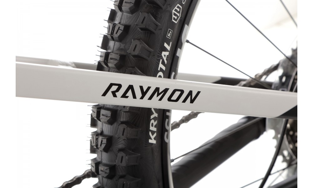 Rower górski elektryczny R-Raymon Trailray 180 Ultra - biało-pomarańczowy