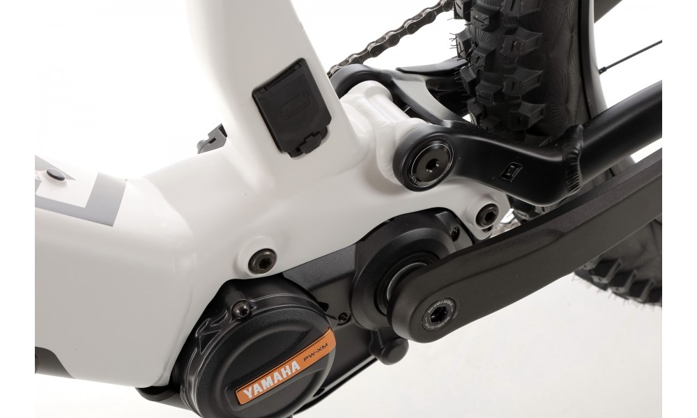 Rower górski elektryczny R-Raymon Trailray 180 Ultra - biało-pomarańczowy