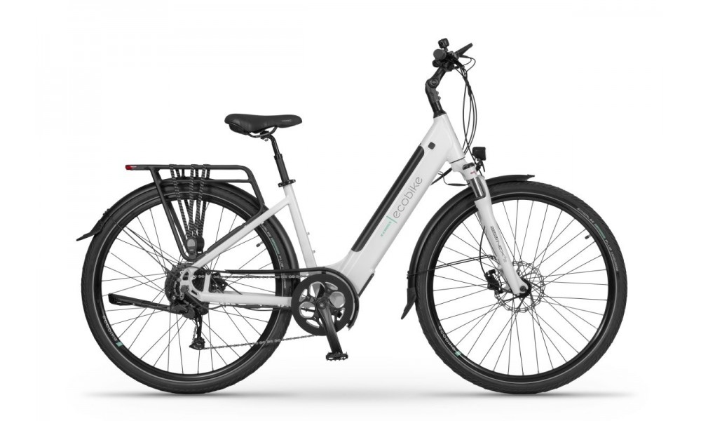 Rower trekkingowy elektryczny Ecobike X-Cross + ubezpieczenie - biały