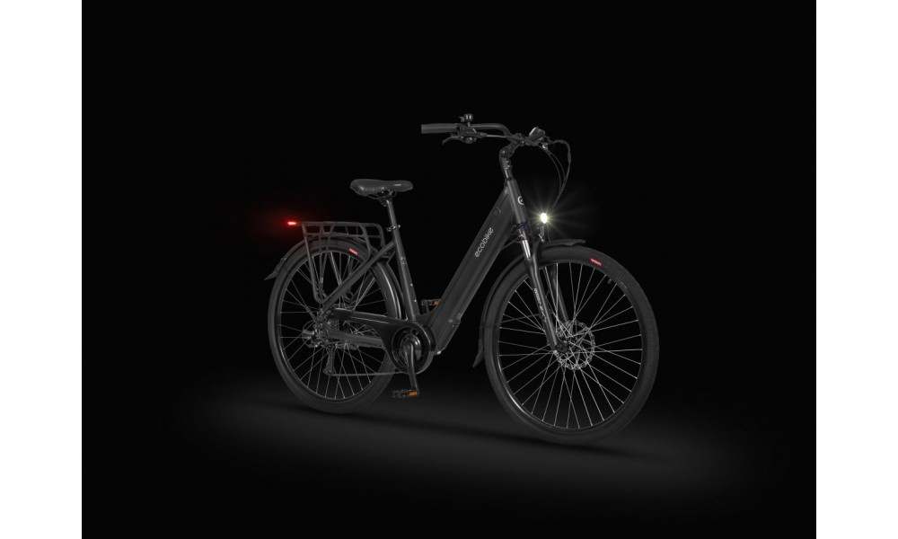 Rower trekkingowy elektryczny Ecobike X-City Black - czarny