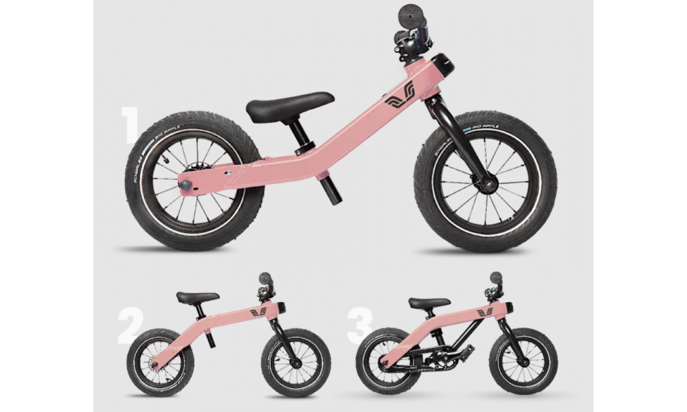 Rower dziecięcy Vici 3w1 - różowy