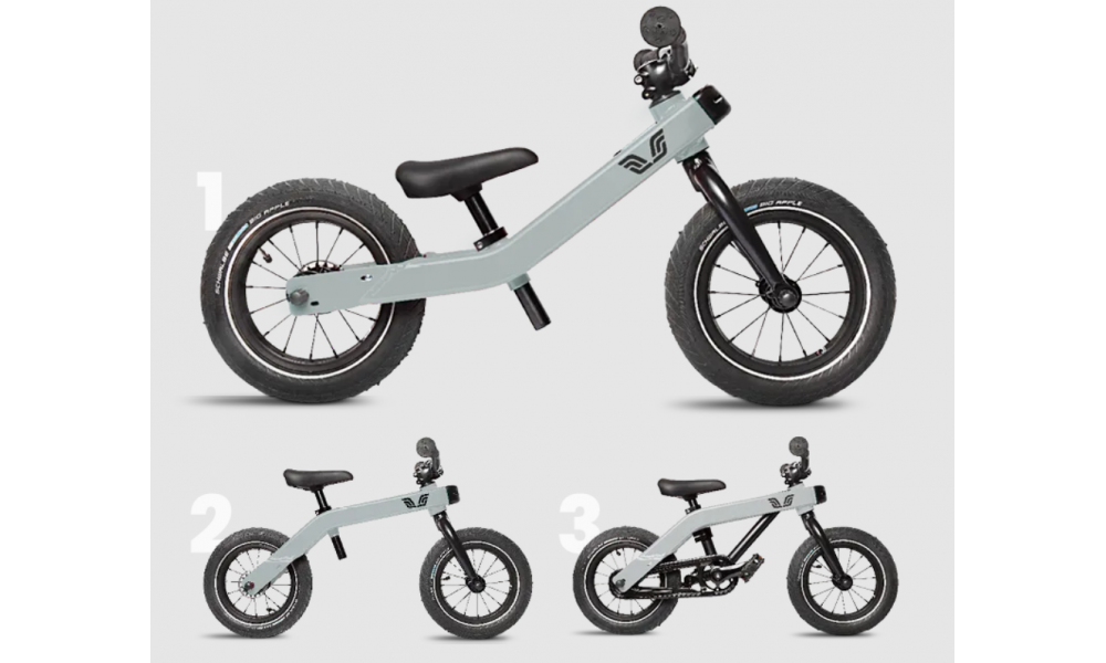 Rower dziecięcy Vici 3w1 - szary