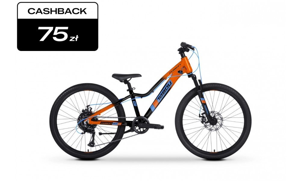 Rower młodzieżowy Tabou Poison 24 2.0 025 - pomarańczowy-czarny