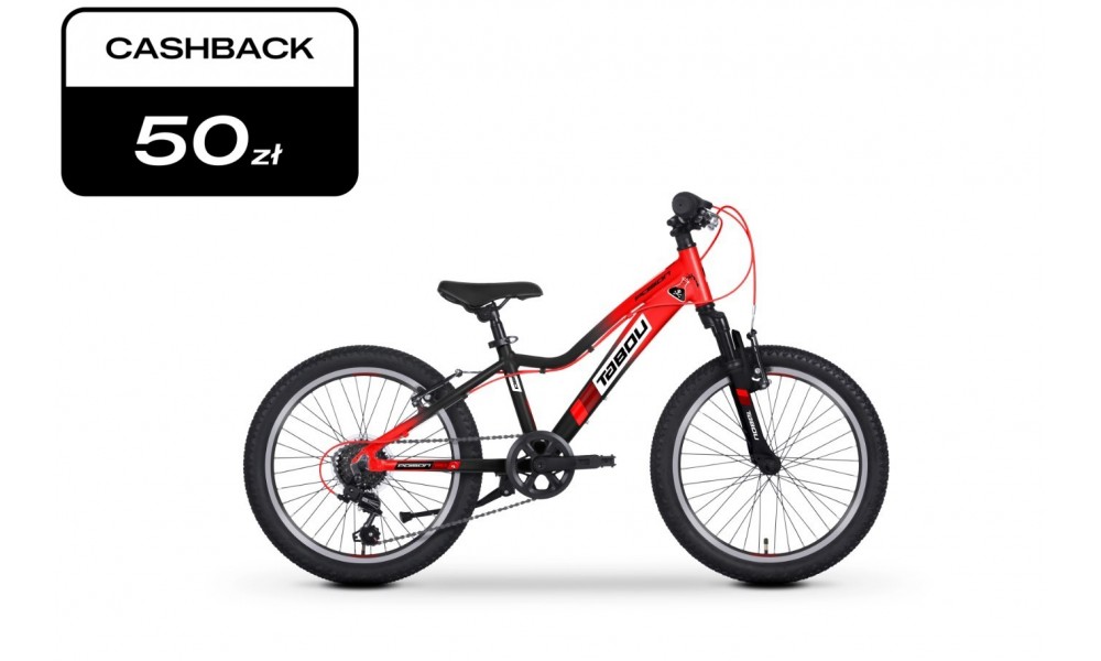 Rower dziecięcy Tabou Poison 20 025 - czerwono-czarny
