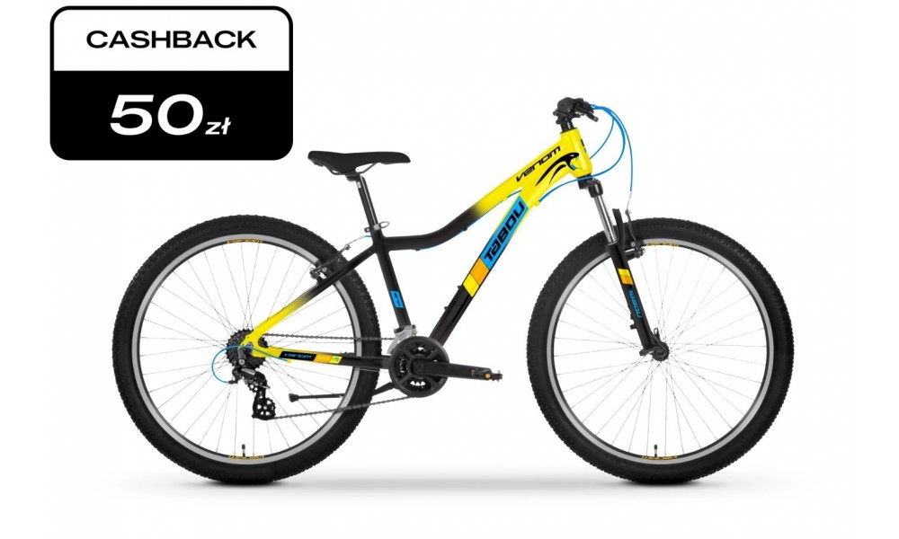 Rower młodzieżowy Tabou Venom 2.0 27,5 025  - żółto-czarny