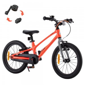 Rower dziecięcy Royal Baby Space Shark 14" 025 - pomarańczowo-szary 1