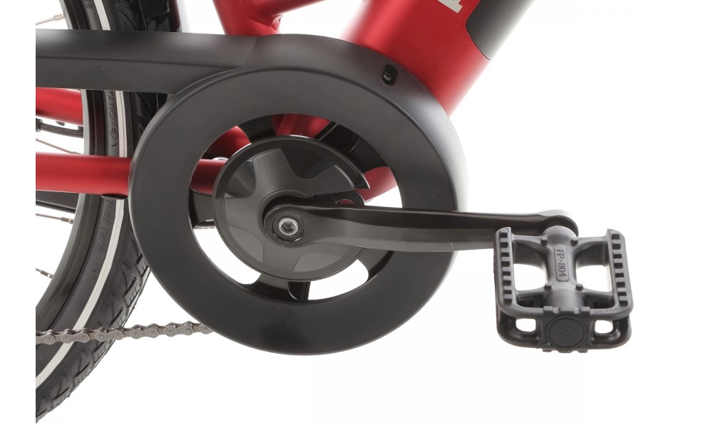 Rower miejski elektryczny ProEco by Romet Wave AN 1.0 2025 SHIMANO HYDRAULIC DISC - czerwony