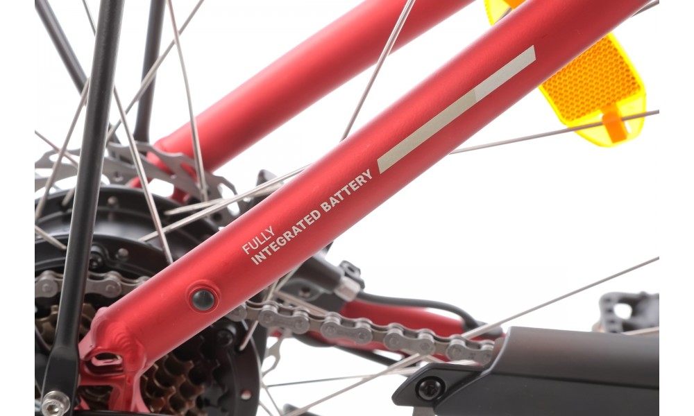 Rower miejski elektryczny ProEco by Romet Wave AN 1.0 2025 SHIMANO HYDRAULIC DISC - czerwony