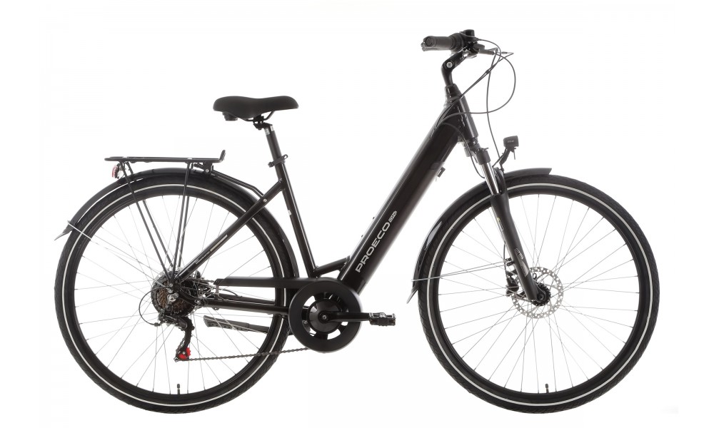 Rower miejski elektryczny ProEco by Romet Wave AN 1.0 2025 SHIMANO HYDRAULIC DISC - grafitowy