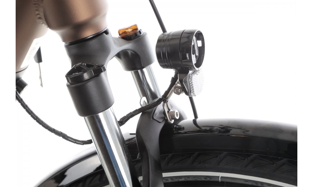 Rower miejski elektryczny ProEco by Romet Wave AN 1.0 2025 SHIMANO HYDRAULIC DISC - brązowy