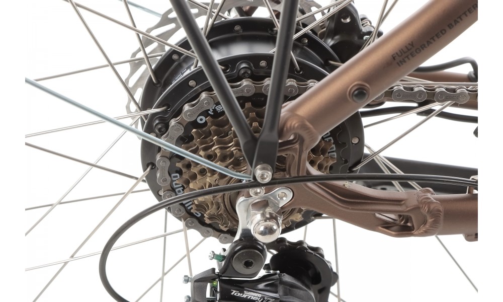 Rower miejski elektryczny ProEco by Romet Wave AN 1.0 2025 SHIMANO HYDRAULIC DISC - brązowy