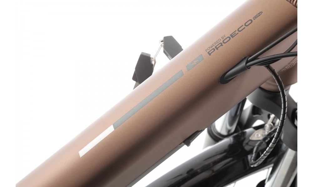 Rower miejski elektryczny ProEco by Romet Wave AN 1.0 2025 SHIMANO HYDRAULIC DISC - brązowy