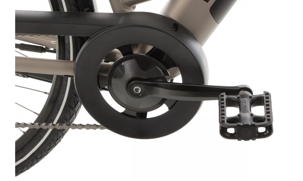 Rower miejski elektryczny ProEco by Romet Wave AN 1.0 2025 SHIMANO HYDRAULIC DISC - szampański