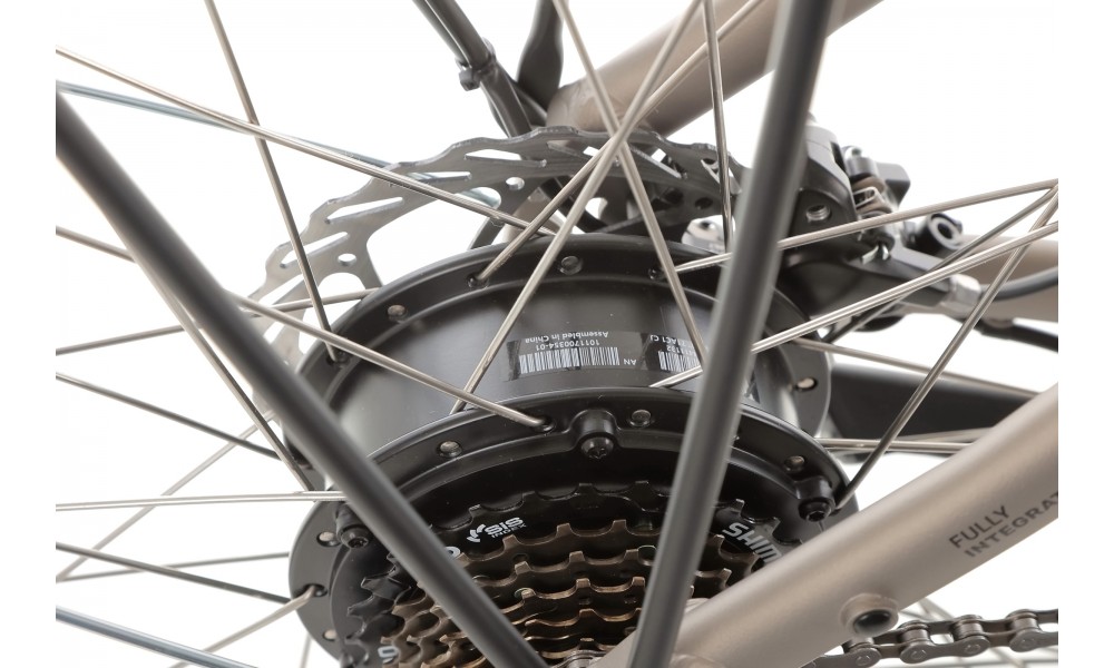 Rower miejski elektryczny ProEco by Romet Wave AN 1.0 2025 SHIMANO HYDRAULIC DISC - szampański