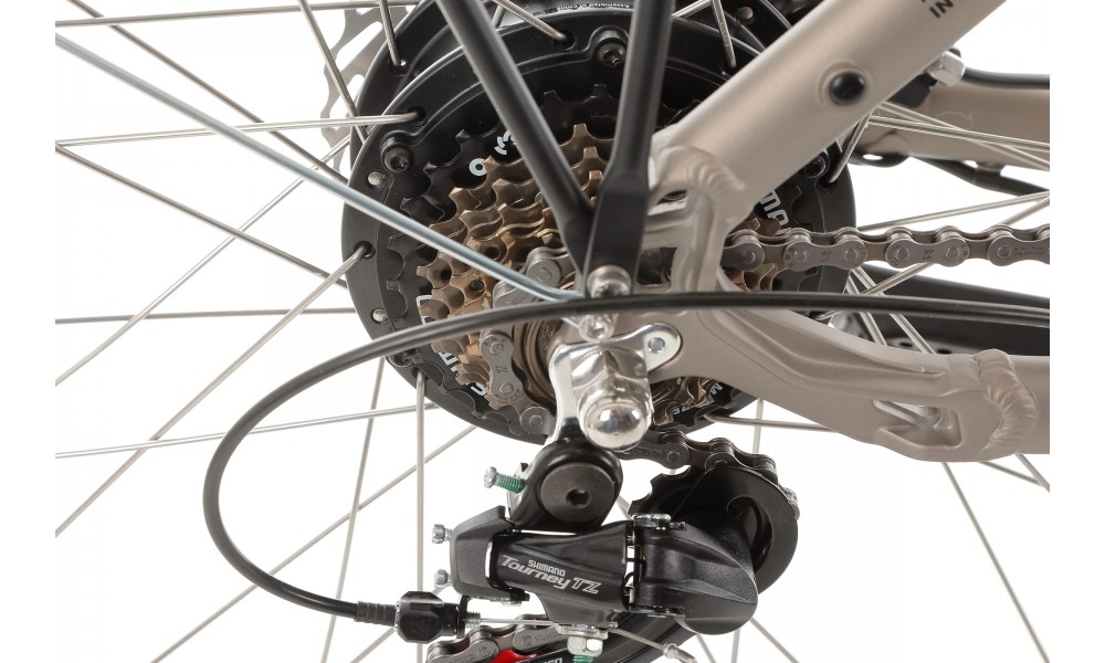 Rower miejski elektryczny ProEco by Romet Wave AN 1.0 2025 SHIMANO HYDRAULIC DISC - szampański