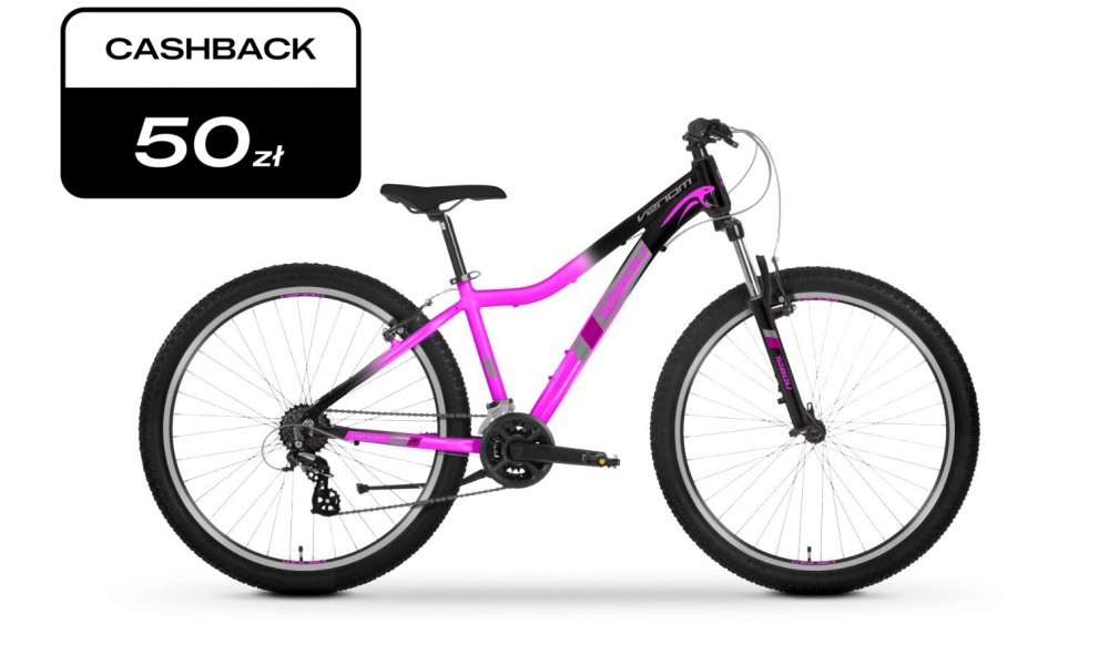 Rower młodzieżowy Tabou Venom 2.0 W 27,5 025 - czarno-różowy