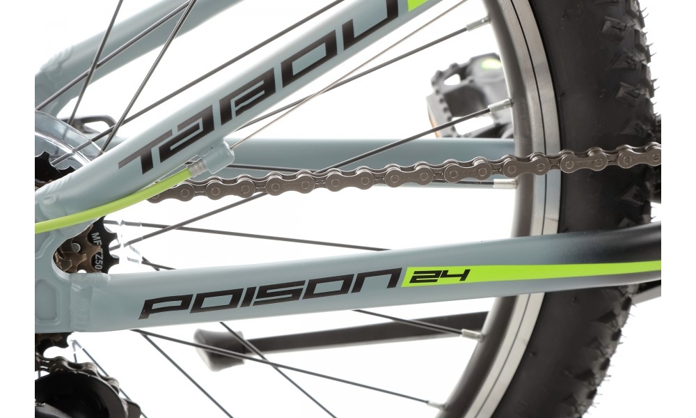 Rower młodzieżowy Tabou Poison 24 1.0 2024 - czarno-szary