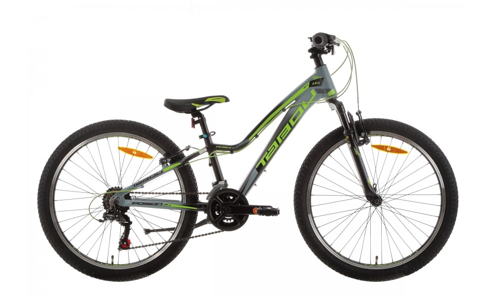 Rower młodzieżowy Tabou Poison 24 1.0 2024 - czarno-szary