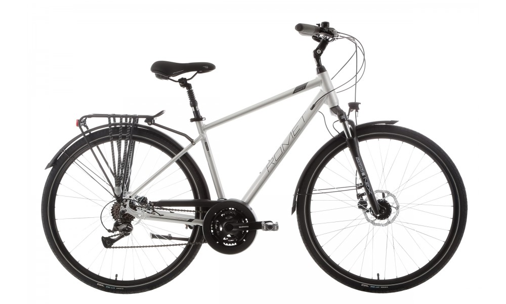 Rower trekkingowy Romet Wagant 4 2024 - srebrny-czarny