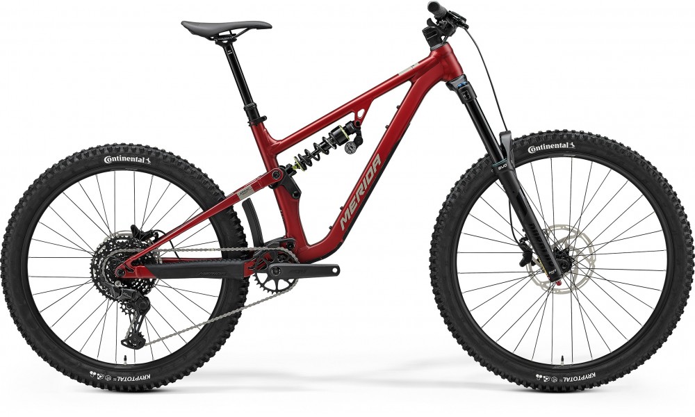 Rower górski Merida One-Sixty FR 400 2025 - czerwono-srebrny