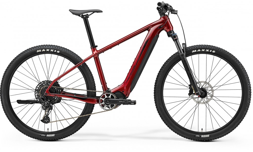 Rower górski elektryczny Merida eBig Nine 675 2025 - czerwono-czarny