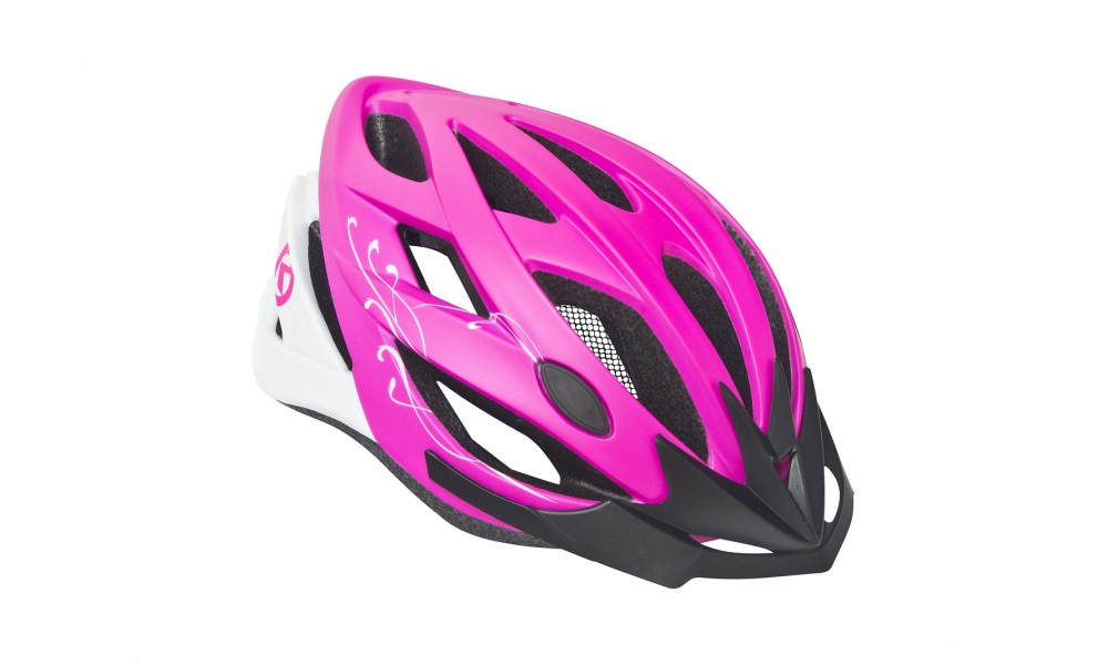 Kask rowerowy Kellys Diva - różowo-biały