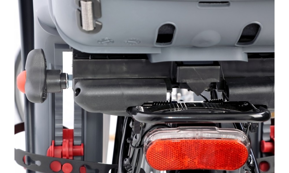 Fotelik Bellelli Mr Fox Clamp na bagażnik - szaro-czerwony