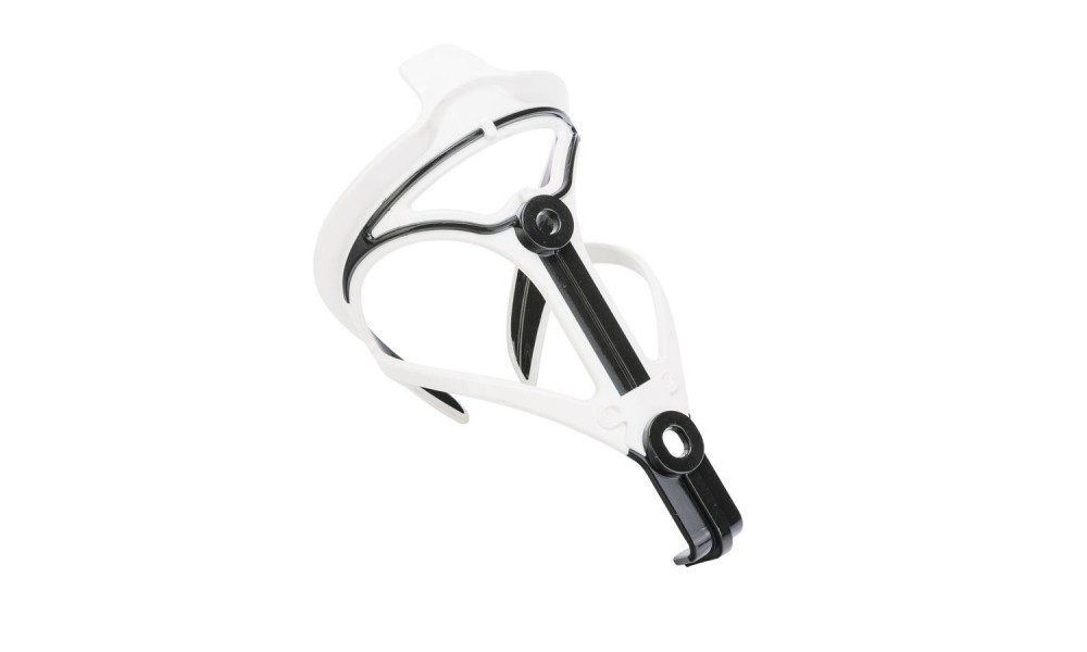 Koszyk bidonu Romet CL-110 wzmocniony karbonem - biało-czarny