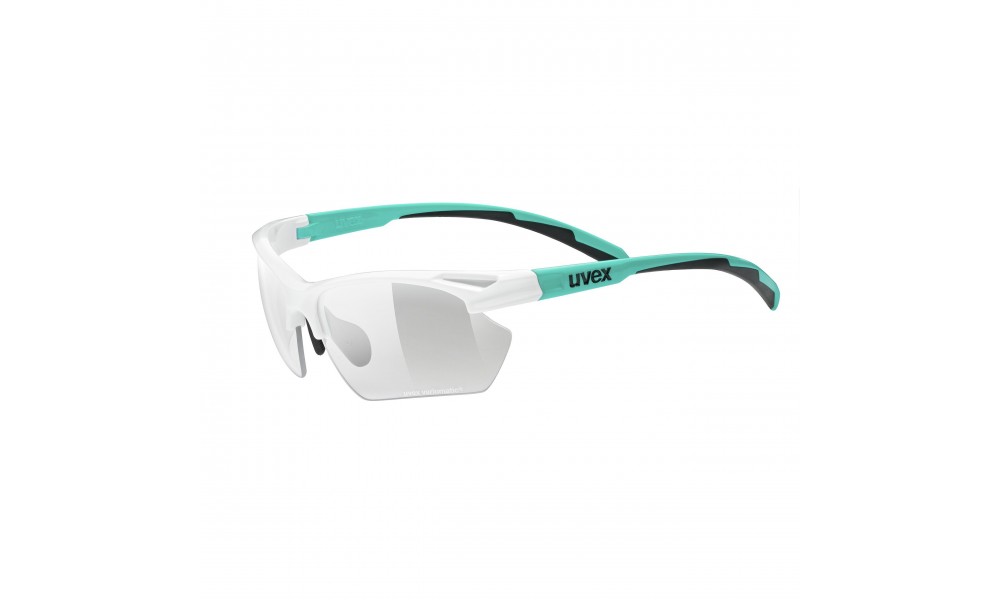 Okulary Uvex Sportstyle 802 small vario - biało-miętowy