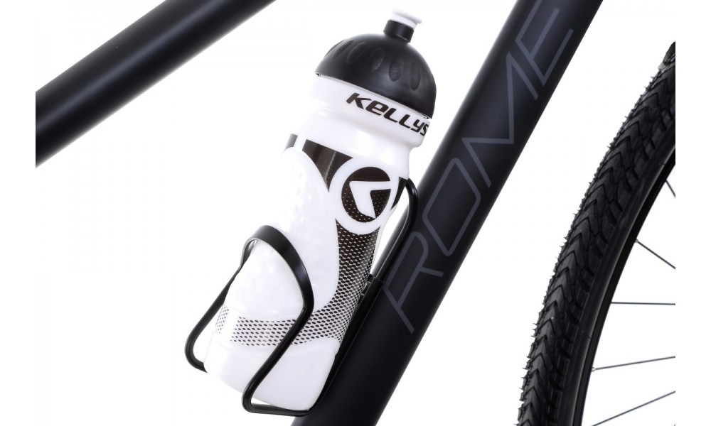 Bidon rowerowy KLS Sport 022 700ml + koszyk bidonu - biały