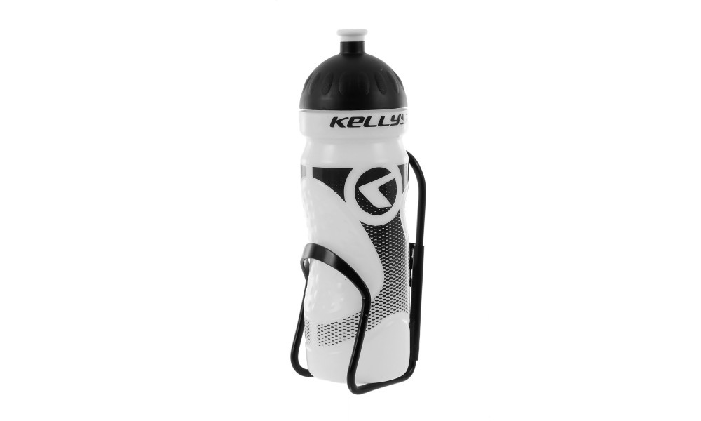 Bidon rowerowy KLS Sport 022 700ml + koszyk bidonu - biały