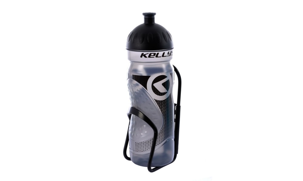 Bidon rowerowy KLS Sport 022 700ml + koszyk bidonu - antracytowy