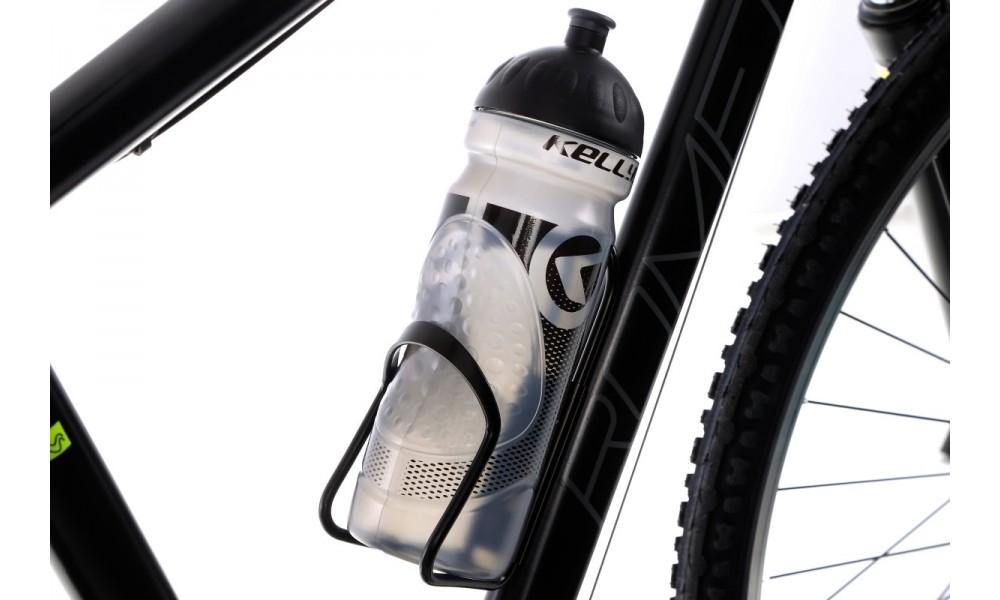 Bidon rowerowy KLS Sport 022 700ml + koszyk bidonu - antracytowy