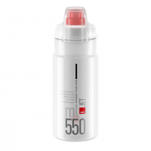 Bidon Elite Jet Plus 550ml - biało-czerwony 1