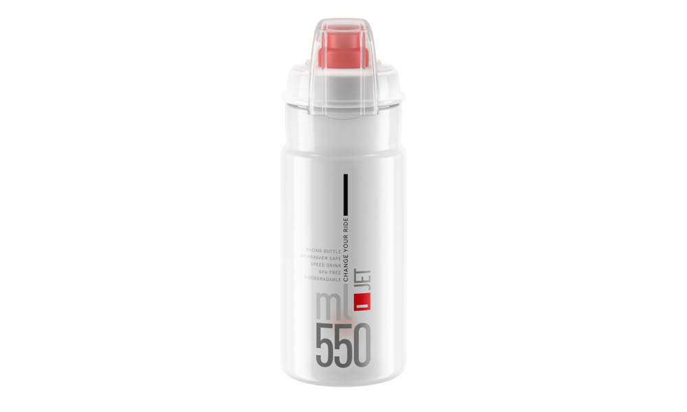Bidon Elite Jet Plus 550ml - biało-czerwony