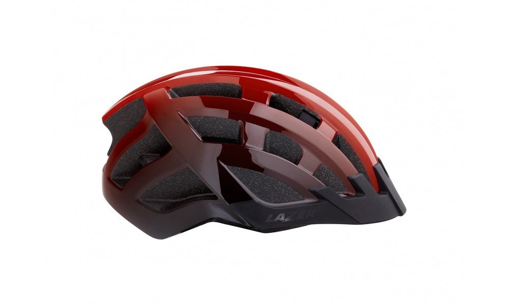 Kask Lazer Compact DLX 54-61cm - czerwono-czarny