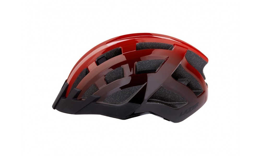 Kask Lazer Compact DLX 54-61cm - czerwono-czarny