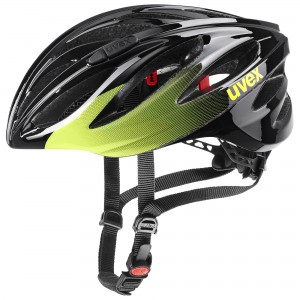 Kask rowerowy Uvex Boss Race - czarno-zielony