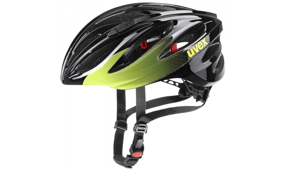 Kask rowerowy Uvex Boss Race - czarno-zielony