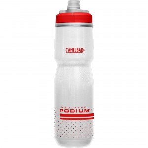 Bidon CamelBak Podium Chill 710ml - biało-czerwony