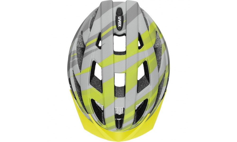 Kask rowerowy Uvex Air Wing CC - szaro-limonkowy