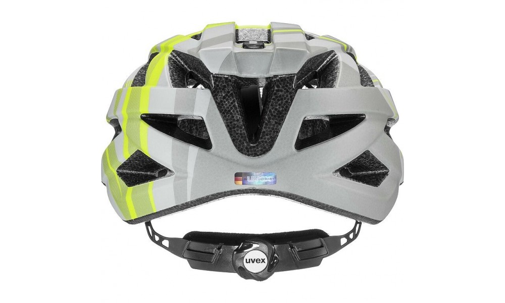 Kask rowerowy Uvex Air Wing CC - szaro-limonkowy