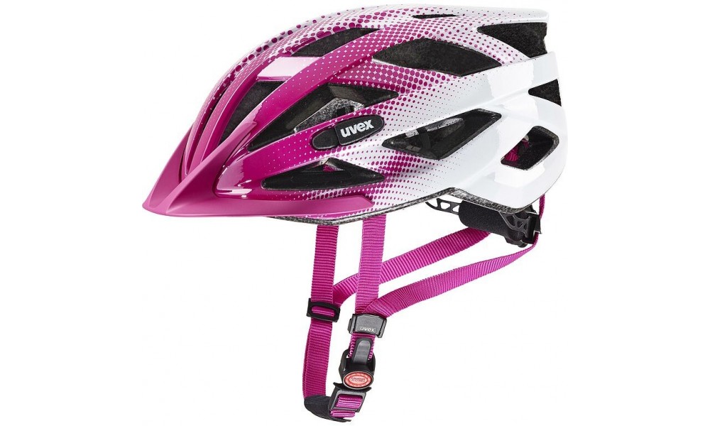 Kask rowerowy Uvex Air Wing - różowo-biały
