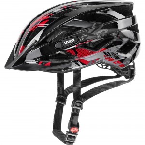 Kask rowerowy Uvex Air Wing - czarno-czerwony 1