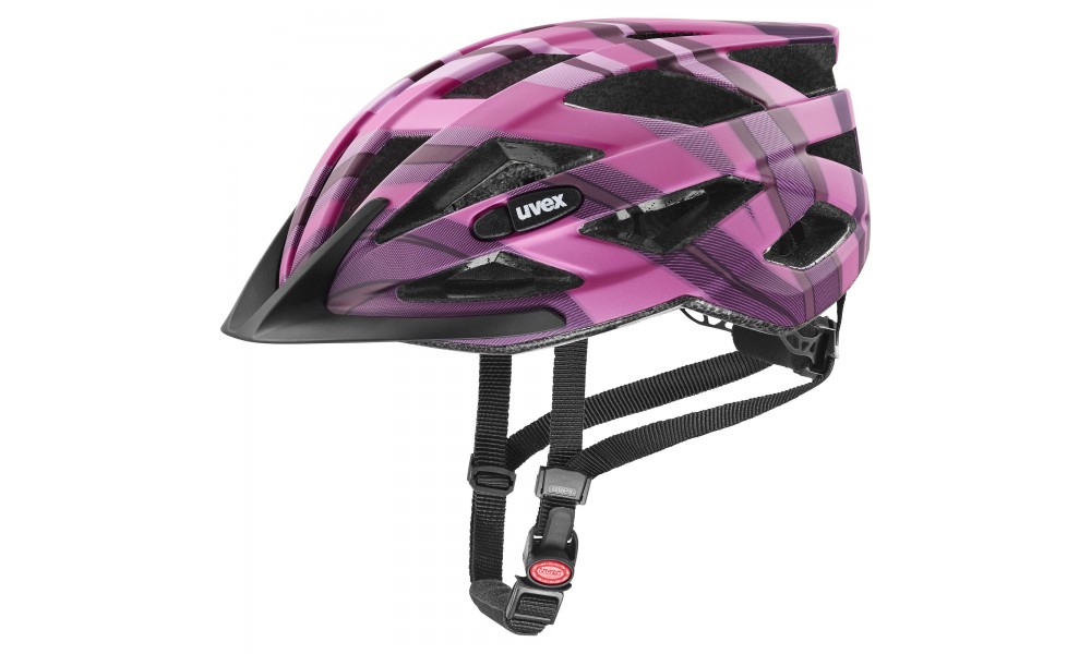 Kask rowerowy Uvex Air Wing CC - czarno-różowo-fioletowy